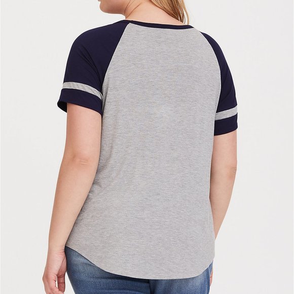 💜TORRID STRAPPY FOOTBALL CLASSIC FIT TEE - Picture 2 of 4